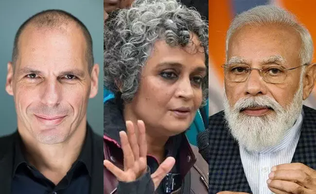 ‘ಅರುಂಧತಿ ರಾಯ್ ಕೈ ಮೇಲೆತ್ತಿಸಿ ಮೋದಿ’: ಭಾರತೀಯ ಪ್ರಧಾನಿಯನ್ನು ವ್ಯಂಗ್ಯವಾಡಿದ ಮಾಜಿ ಗ್ರೀಕ್ ಹಣಕಾಸು ಸಚಿವ ‘ಅರುಂಧತಿ ರಾಯ್ ಕೈ ಮೇಲೆತ್ತಿಸಿ ಮೋದಿ’: ಭಾರತೀಯ ಪ್ರಧಾನಿಯನ್ನು ವ್ಯಂಗ್ಯವಾಡಿದ ಮಾಜಿ ಗ್ರೀಕ್ ಹಣಕಾಸು ಸಚಿವ