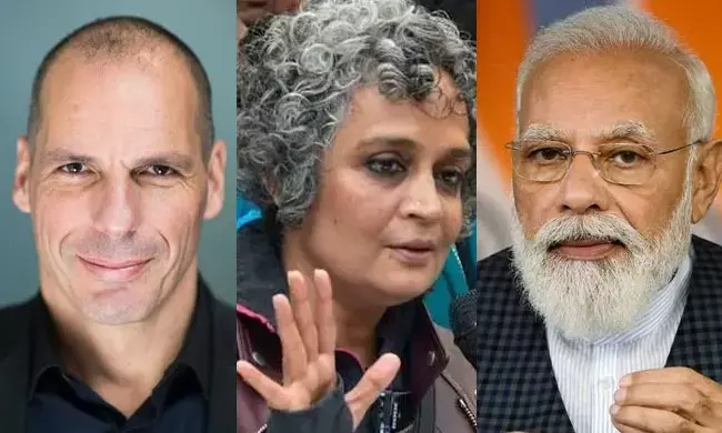 ‘ಅರುಂಧತಿ ರಾಯ್ ಕೈ ಮೇಲೆತ್ತಿಸಿ ಮೋದಿ’: ಭಾರತೀಯ ಪ್ರಧಾನಿಯನ್ನು ವ್ಯಂಗ್ಯವಾಡಿದ ಮಾಜಿ ಗ್ರೀಕ್ ಹಣಕಾಸು ಸಚಿವ