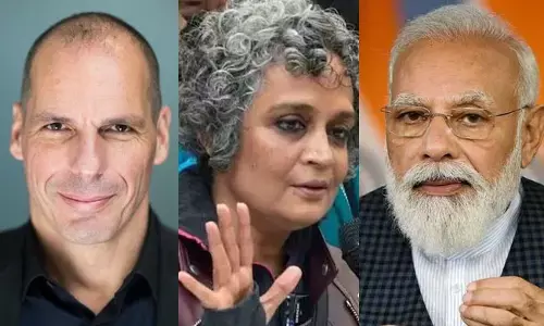 ‘ಅರುಂಧತಿ ರಾಯ್ ಕೈ ಮೇಲೆತ್ತಿಸಿ ಮೋದಿ’: ಭಾರತೀಯ ಪ್ರಧಾನಿಯನ್ನು ವ್ಯಂಗ್ಯವಾಡಿದ ಮಾಜಿ ಗ್ರೀಕ್ ಹಣಕಾಸು ಸಚಿವ