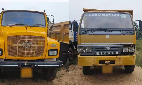 ಬಜ್ಪೆ: ಅಕ್ರಮ ಮರಳು ಸಾಗಾಟ ಮಾಡುತ್ತಿದ್ದ ಎರಡು ಟಿಪ್ಪರ್ ಲಾರಿಗಳು ಪೊಲೀಸ್ ವಶ