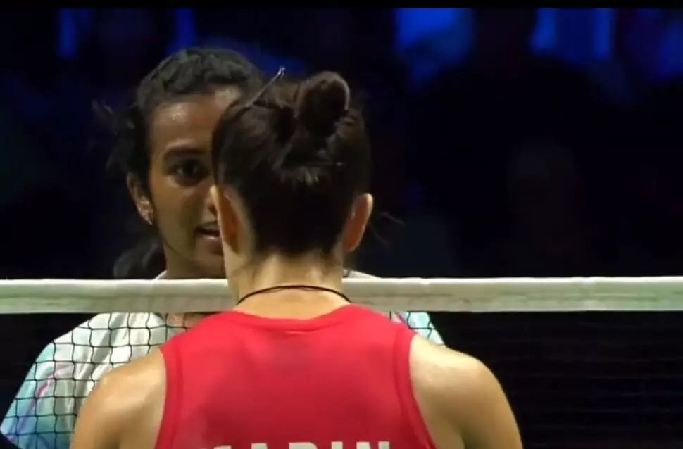 ಡೆನ್ಮಾರ್ಕ್ ಓಪನ್: ಮಾತಿನ ಚಕಮಕಿಯಲ್ಲಿ ತೊಡಗಿದ ಪಿ.ವಿ. ಸಿಂಧು, ಮರಿನ್‌ಗೆ ಹಳದಿ ಕಾರ್ಡ್