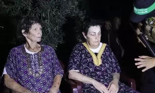 ಮತ್ತಿಬ್ಬರು ಒತ್ತೆಯಾಳುಗಳನ್ನು ಬಿಡುಗಡೆಗೊಳಿಸಿದ ಹಮಾಸ್‌