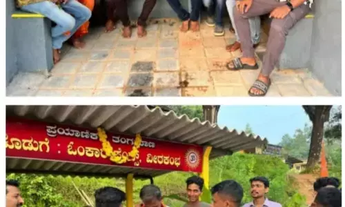 ವೀರಕಂಭ ಓಂಕಾರ್ ಫ್ರೆಂಡ್ಸ್ ವತಿಯಿಂದ ಬಸ್ ತಂಗುದಾಣ ಲೋಕಾರ್ಪಣೆ