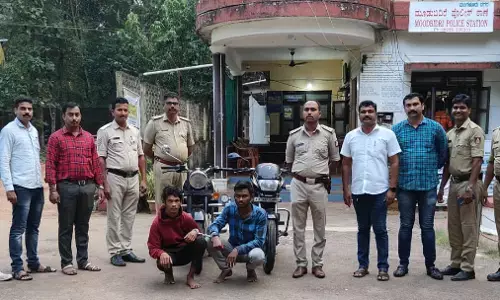 ಬೈಕ್ ಕಳವು ಪ್ರಕರಣ: ತುಮಕೂರು ಮೂಲದ ಇಬ್ಬರು ಆರೋಪಿಗಳನ್ನು ಬಂಧಿಸಿದ ಮೂಡುಬಿದಿರೆ ಪೊಲೀಸರು