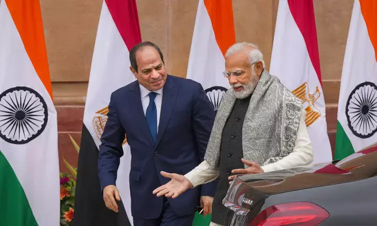 ಈಜಿಪ್ಟ್ ಅಧ್ಯಕ್ಷ ಜೊತೆ ಪ್ರಧಾನಿ ಮೋದಿ ಮಾತುಕತೆ; ಗಾಝಾ ಪರಿಸ್ಥಿತಿ ಬಗ್ಗೆ ಉಭಯ ನಾಯಕರ ಕಳವಳ