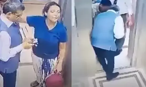 ಲಿಫ್ಟ್ ನಲ್ಲಿ ನಾಯಿಯನ್ನು ಕರೆದೊಯ್ಯುವ ವಿಚಾರಕ್ಕೆ ಮಹಿಳೆಯೊಂದಿಗೆ ಜಗಳ; ವಿಡಿಯೊ ವೈರಲ್