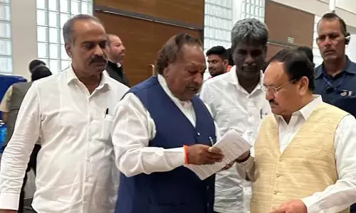 ಜೆ.ಪಿ.ನಡ್ಡಾ ಅವರನ್ನು ಭೇಟಿ ಮಾಡಿದ ಮಾಜಿ ಸಚಿವ ಕೆ.ಎಸ್. ಈಶ್ವರಪ್ಪ