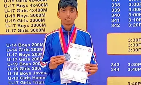 ರಾಷ್ಟ್ರಮಟ್ಟದ ಅಥ್ಲೆಟಿಕ್ಸ್ ಕ್ರೀಡಾಕೂಟ: ಉಪ್ಪಿನಂಗಡಿ ಇಂದ್ರಪ್ರಸ್ಥ ವಿದ್ಯಾಲಯದ ಅಹ್ಸನ್ ವದೂದ್ ಗೆ ಕಂಚಿನ ಪದಕ