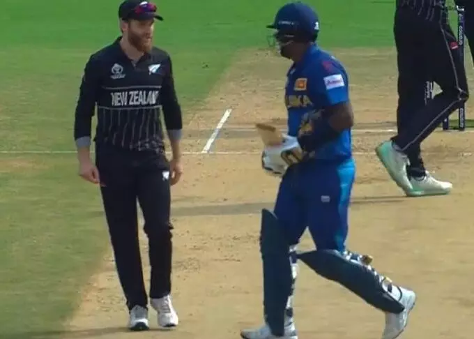 ಟೈಮ್ಡ್ ಔಟ್ ವಿವಾದಕ್ಕೆ ಸಂಬಂಧಿಸಿದಂತೆ ಮ್ಯಾಥ್ಯೂಸ್ ರನ್ನು ಕಿಚಾಯಿಸಿದ ನೂಝಿಲ್ಯಾಂಡ್ ಕ್ರಿಕೆಟಿಗರು ಟೈಮ್ಡ್ ಔಟ್ ವಿವಾದಕ್ಕೆ ಸಂಬಂಧಿಸಿದಂತೆ ಮ್ಯಾಥ್ಯೂಸ್ ರನ್ನು ಕಿಚಾಯಿಸಿದ ನೂಝಿಲ್ಯಾಂಡ್ ಕ್ರಿಕೆಟಿಗರು