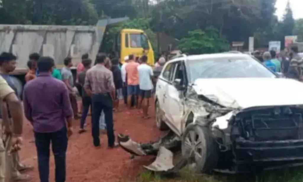 ಬಂಟ್ವಾಳ: ಕಾರಿಗೆ ಜಲ್ಲಿ ಸಾಗಾಟದ ಟಿಪ್ಪರ್ ಢಿಕ್ಕಿ