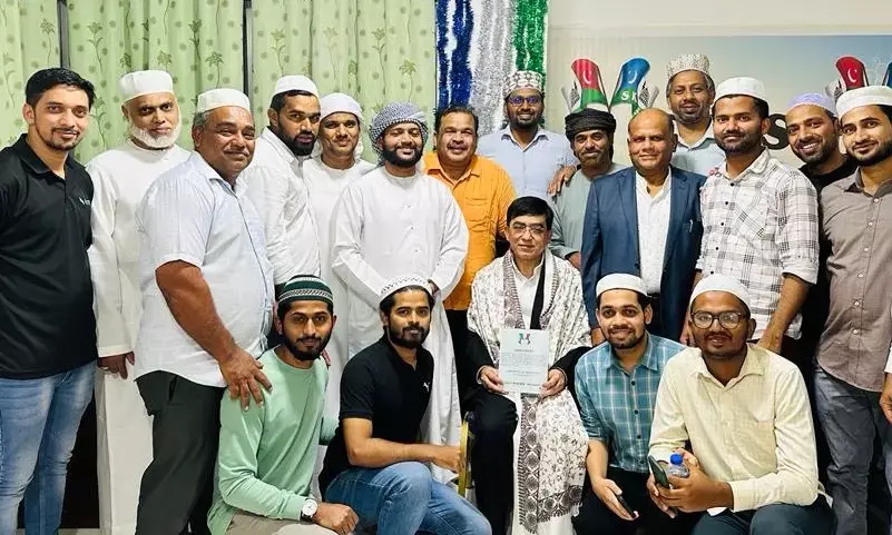 ಎಸ್‌ಕೆಎಸ್‌ಎಸ್‌ಎಫ್ ಅಬುಧಾಬಿ ವತಿಯಿಂದ ಅಬ್ದುಲ್ಲಾ ಮಾದುಮೂಲೆಗೆ ಸನ್ಮಾನ