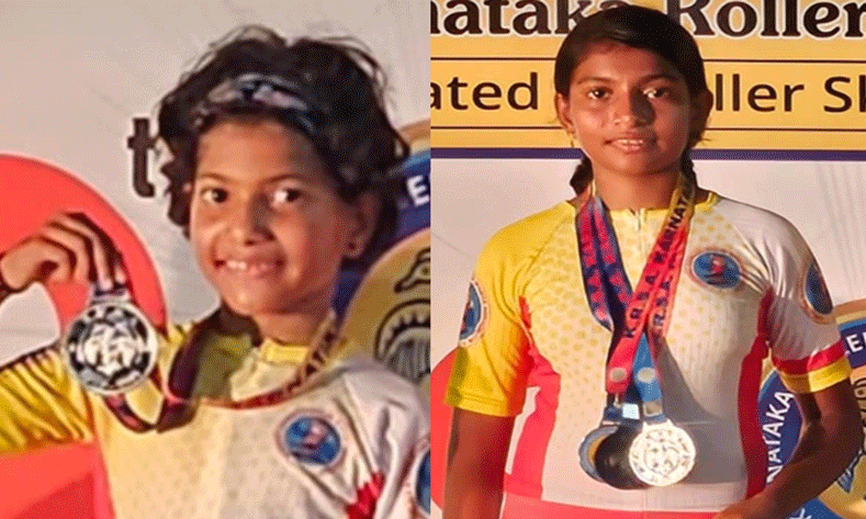 ಮಂಗಳೂರು: ಸ್ಕೇಟಿಂಗ್ ಚಾಂಪಿಯನ್‌ಶಿಪ್‌ ನಲ್ಲಿ ಅನಘಾ, ಆರ್ನಾಗೆ ಪದಕ