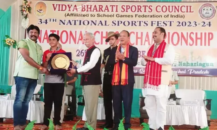 ವಿದ್ಯಾ ಭಾರತಿ ರಾಷ್ಟ್ರೀಯ ಮಟ್ಟದ ಚೆಸ್ ಪಂದ್ಯಾಟ: ಸುಶಾಂತ್‌ಗೆ ಚಿನ್ನದ ಪದಕ