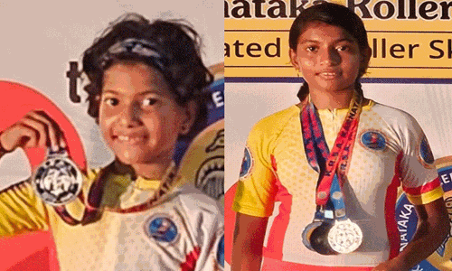 ಮಂಗಳೂರು: ಸ್ಕೇಟಿಂಗ್ ಚಾಂಪಿಯನ್‌ಶಿಪ್‌ ನಲ್ಲಿ ಅನಘಾ, ಆರ್ನಾಗೆ ಪದಕ