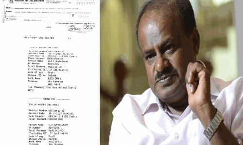 ವಿದ್ಯುತ್‌ ಕಳವು ಆರೋಪ: ಬೆಸ್ಕಾಂ ಗೆ  ದಂಡ ಪಾವತಿಸಿದ ಜೆಡಿಎಸ್ ರಾಜ್ಯಾಧ್ಯಕ್ಷ ಎಚ್.ಡಿ. ಕುಮಾರಸ್ವಾಮಿ