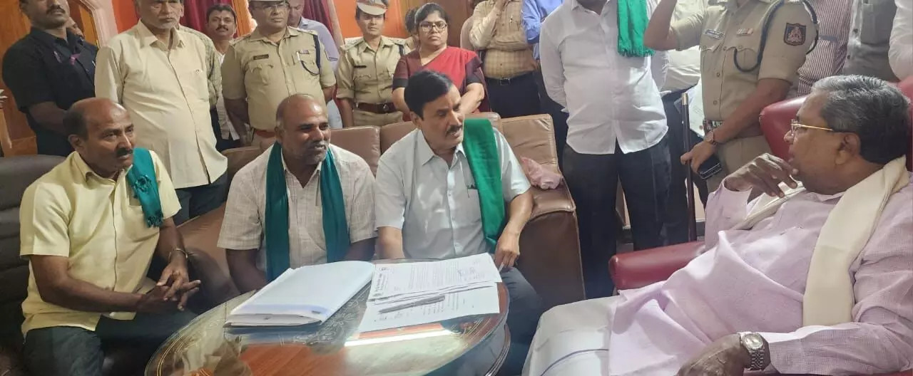ಮೈಸೂರು: ರೈತ ಮುಖಂಡರೊಂದಿಗೆ ಸಿಎಂ‌ ಸಂಧಾನ ಯಶಸ್ವಿ