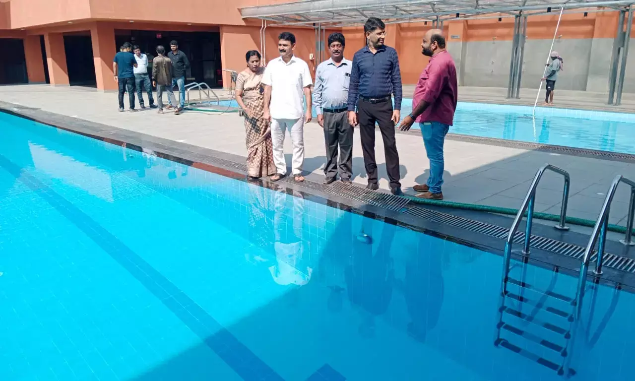 ಎಮ್ಮೆಕೆರೆ ಅಂತಾರಾಷ್ಟ್ರೀಯ ಈಜುಕೊಳ ಉದ್ಘಾಟನೆ