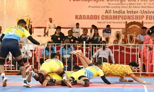 ಅಖಿಲ ಭಾರತ ಅಂತರ ವಿವಿ ಪುರುಷರ ಕಬಡ್ಡಿ: ಅತಿಥೇಯ ಮಂಗಳೂರು ವಿವಿ ತಂಡದಿಂದ ಭರ್ಜರಿ ಆರಂಭ