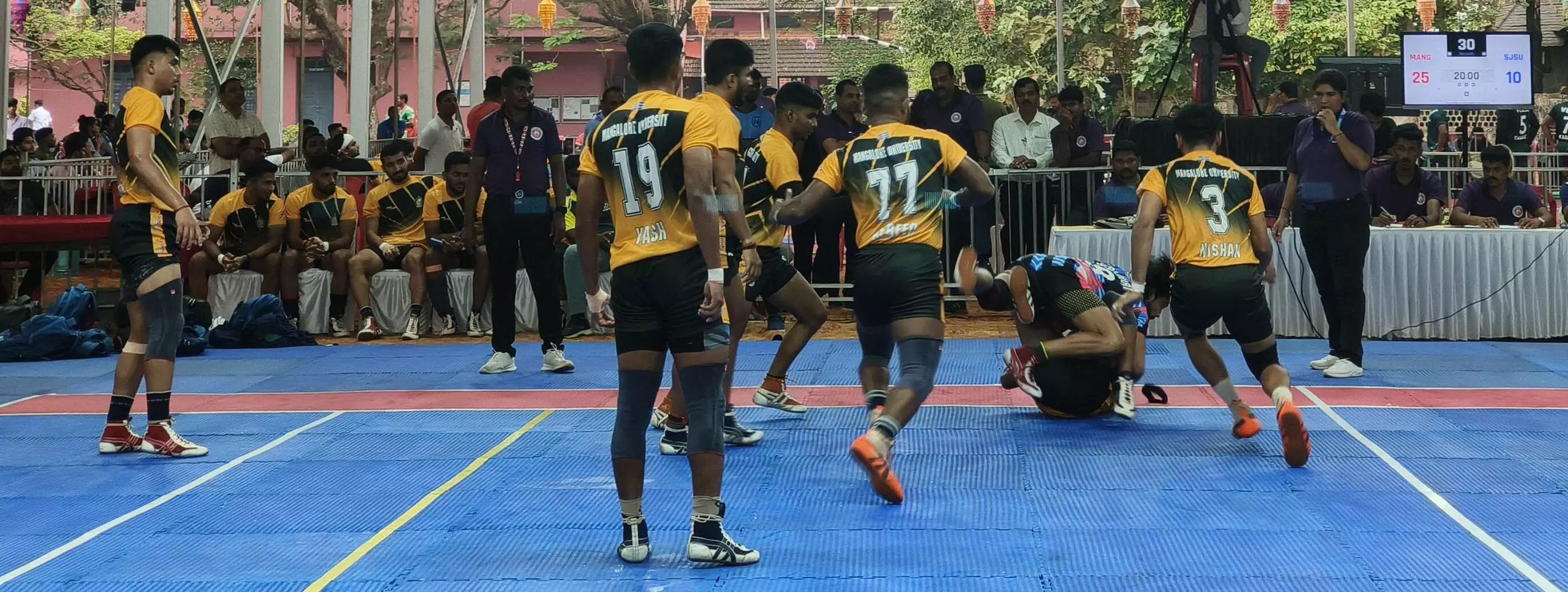 ಅಖಿಲ ಭಾರತ ಅಂತರ ವಿವಿ ಪುರುಷರ ಕಬಡ್ಡಿ: ಕ್ವಾರ್ಟರ್ ಫೈನಲ್‌ಗೆ ಲಗ್ಗೆ ಇಟ್ಟ ಮಂಗಳೂರು ವಿವಿ