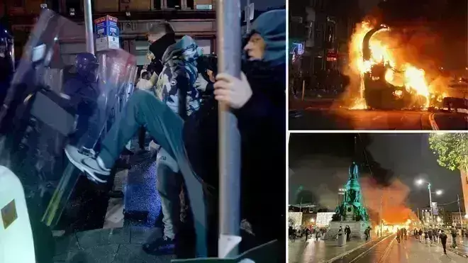 ಐರ್ಲ್ಯಾಂಡ್: ಬಾಲಕಿ ಸಹಿತ ಮೂವರಿಗೆ ಇರಿತ, ಡಬ್ಲಿನ್ನಲ್ಲಿ ಉದ್ರಿಕ್ತ ಜನರಿಂದ ಹಿಂಸಾಚಾರ