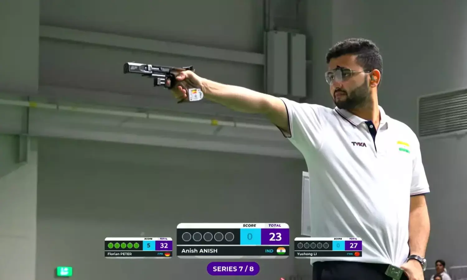 ಐಎಸ್ಎಸ್ಎಫ್ ವಿಶ್ವಕಪ್ ಫೈನಲ್ ; 25 ಮೀ ರ‍್ಯಾಪಿಡ್ ಫಯರ್ನಲ್ಲಿ ಪಿಸ್ತೂಲ್ ಶೂಟರ್ ಅನೀಶ್ ಭನ್ವಾಲಗೆ ಕಂಚು