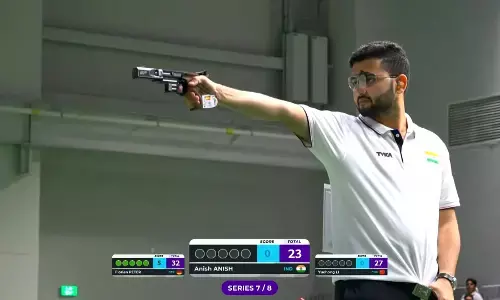 ಐಎಸ್ಎಸ್ಎಫ್ ವಿಶ್ವಕಪ್ ಫೈನಲ್ ; 25 ಮೀ ರ‍್ಯಾಪಿಡ್ ಫಯರ್ನಲ್ಲಿ ಪಿಸ್ತೂಲ್ ಶೂಟರ್ ಅನೀಶ್ ಭನ್ವಾಲಗೆ ಕಂಚು