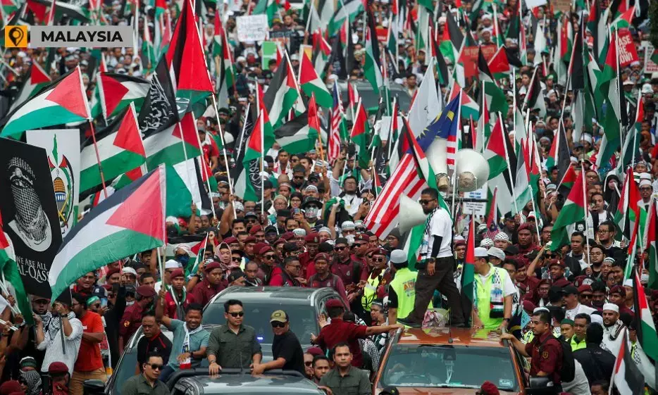 ಗಾಝಾದಲ್ಲಿ ಶಾಶ್ವತ ಯುದ್ಧ ವಿರಾಮಕ್ಕೆ ಆಗ್ರಹಿಸಿ ವಿಶ್ವದಾದ್ಯಂತ ಜಾಥಾ