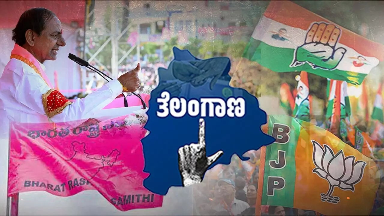 ತೆಲಂಗಾಣ ಮತದಾನೋತ್ತರ ಸಮೀಕ್ಷೆ: ನೆಲೆ ಕಂಡುಕೊಂಡ ಕಾಂಗ್ರೆಸ್, ಕೆಸಿಆರ್ ಭವಿಷ್ಯಕ್ಕೆ ಅಪಾಯ