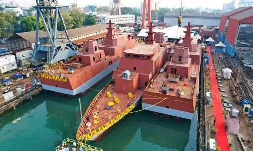 ಕೊಚ್ಚಿನ್: ಮೂರು ಜಲಾಂತರ್ಗಾಮಿ ನಿರೋಧಕ ಯುದ್ಧನೌಕೆಗಳಿಗೆ ಚಾಲನೆ