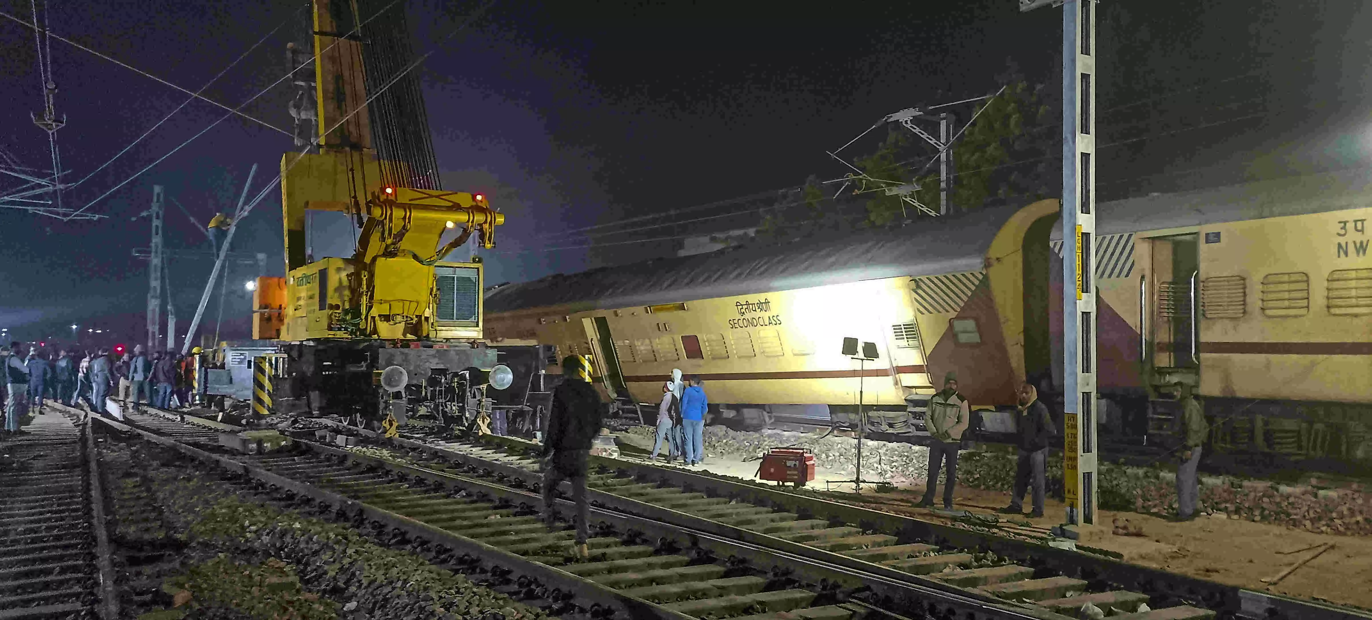 ಉತ್ತರಪ್ರದೇಶ: ರೈಲು ಢಿಕ್ಕಿಯಾಗಿ ಇಬ್ಬರು ರೈಲ್ವೆ ನೌಕರರು ಸಾವು ಉತ್ತರಪ್ರದೇಶ: ರೈಲು ಢಿಕ್ಕಿಯಾಗಿ ಇಬ್ಬರು ರೈಲ್ವೆ ನೌಕರರು ಸಾವು