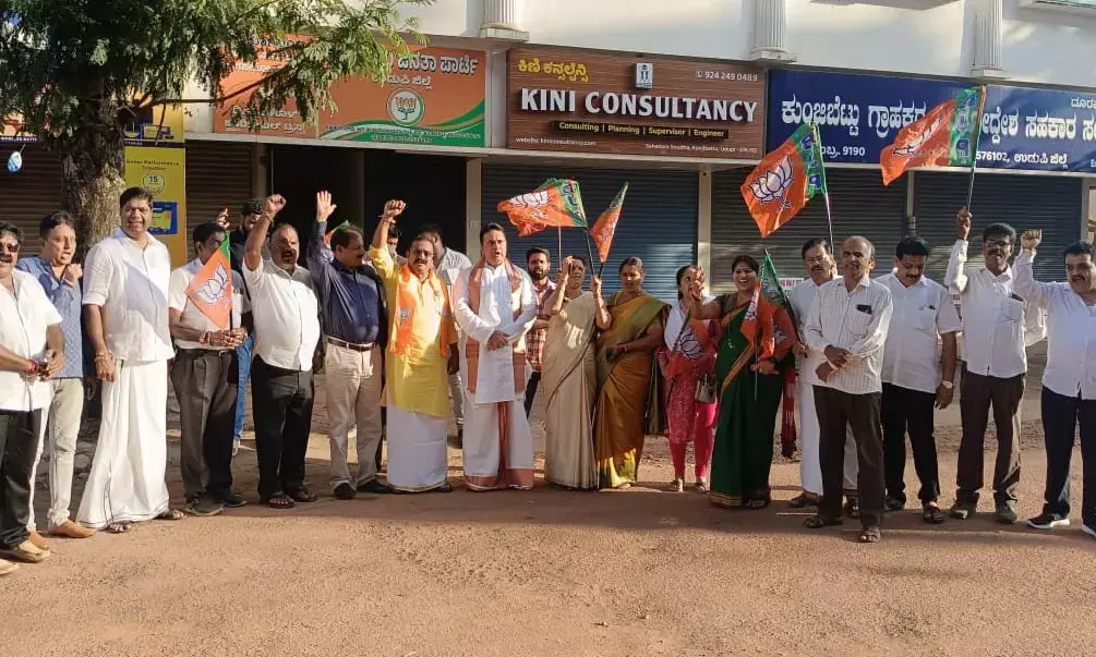 ಪಂಚರಾಜ್ಯ ಚುನಾವಣಾ ಫಲಿತಾಂಶ: ಬಿಜೆಪಿ ವಿಜಯೋತ್ಸವ