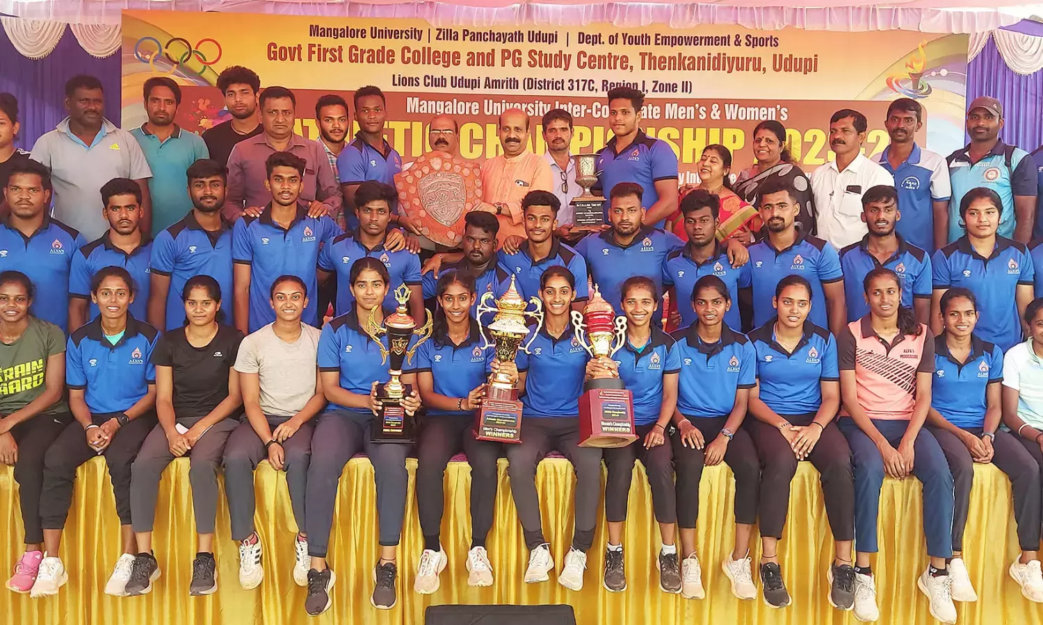 ಮಂಗಳೂರು ವಿವಿ ಅಂತರ್ ಕಾಲೇಜು ಅಥ್ಲೆಟಿಕ್ ಚಾಂಪಿಯನ್‌ಶಿಪ್: ಮೂಡುಬಿದಿರೆ ಆಳ್ವಾಸ್‌ಗೆ ಸಮಗ್ರ ಪ್ರಶಸ್ತಿ