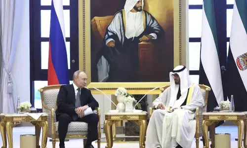 ಯುಎಇ ಅಧ್ಯಕ್ಷರನ್ನು ಭೇಟಿ ಮಾಡಿದ ಪುಟಿನ್