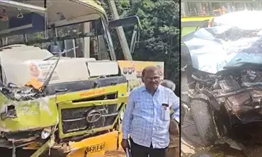 ಶಿರಸಿ: ಬಸ್-ಕಾರು ನಡುವೆ ಭೀಕರ ಅಪಘಾತ; ಮಂಗಳೂರಿನ ನಾಲ್ವರು ಸಹಿತ 5 ಮಂದಿ ಮೃತ್ಯು