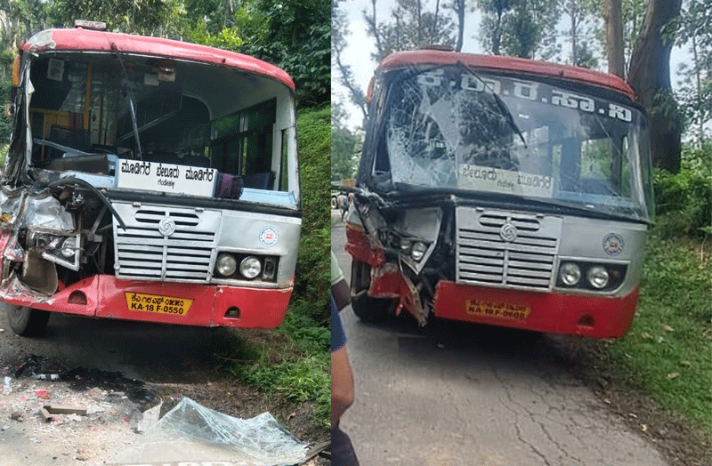 ಚಿಕ್ಕಮಗಳೂರು: ಎರಡು ಕೆಎಸ್ಸಾರ್ಟಿಸಿ ಬಸ್‌ ಗಳು ಮುಖಾಮುಖಿ ಢಿಕ್ಕಿ; ಹಲವರಿಗೆ ಗಾಯ