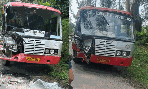 ಚಿಕ್ಕಮಗಳೂರು: ಎರಡು ಕೆಎಸ್ಸಾರ್ಟಿಸಿ ಬಸ್‌ ಗಳು ಮುಖಾಮುಖಿ ಢಿಕ್ಕಿ; ಹಲವರಿಗೆ ಗಾಯ