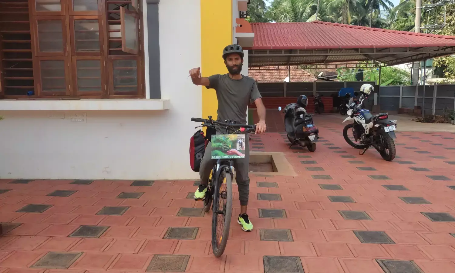 ಪರಿಸರ ಜಾಗೃತಿಗಾಗಿ ಉತ್ತರ ಪ್ರದೇಶದ ಯುವಕ ರಾಬಿನ್ ಸಿಂಗ್ ಸೈಕಲ್ ಜಾಥಾ