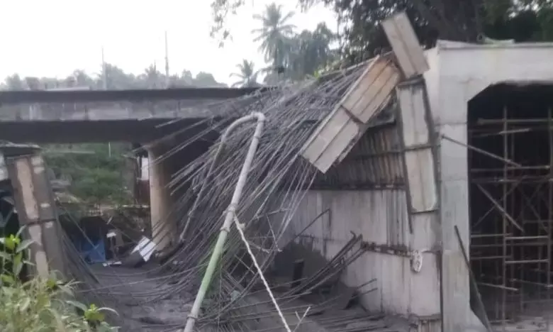 ಮಂಗಳೂರು: ಜೆಪ್ಪುವಿನಲ್ಲಿ ನಿರ್ಮಾಣದ ಹಂತದ ಸೇತುವೆ ಕುಸಿತ; ಓರ್ವನಿಗೆ ಗಾಯ