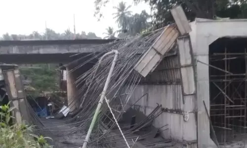 ಮಂಗಳೂರು: ಜೆಪ್ಪುವಿನಲ್ಲಿ ನಿರ್ಮಾಣದ ಹಂತದ ಸೇತುವೆ ಕುಸಿತ; ಓರ್ವನಿಗೆ ಗಾಯ