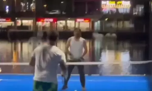 ಐಪಿಎಲ್ ಹರಾಜಿನಲ್ಲಿ ಪಾಲ್ಗೊಂಡ ನಂತರ ಧೋನಿ ಜೊತೆಗೆ ಟೆನಿಸ್ ಆಡಿದ ರಿಷಭ್ ಪಂತ್