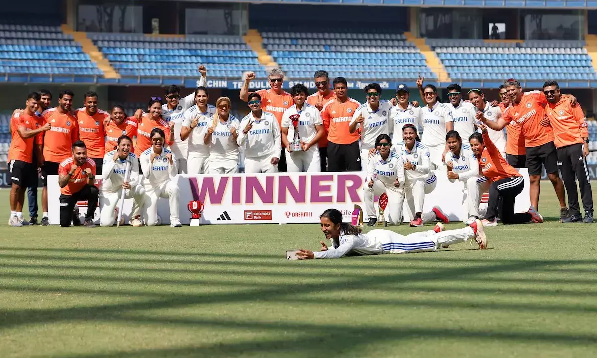 ಏಕೈಕ ಟೆಸ್ಟ್: ಆಸ್ಟ್ರೇಲಿಯ ವಿರುದ್ಧ ಐತಿಹಾಸಿಕ ಜಯ ದಾಖಲಿಸಿದ ಭಾರತದ ಮಹಿಳಾ ಕ್ರಿಕೆಟ್ ತಂಡ