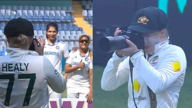 ಭಾರತದ ಮಹಿಳಾ ಕ್ರಿಕೆಟ್ ತಂಡದ ಫೋಟೊ ಕ್ಲಿಕ್ಕಿಸಿದ ಆಸ್ಟ್ರೇಲಿಯದ ನಾಯಕಿ ಅಲಿಸಾ ಹೀಲಿ!