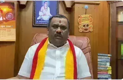 ಮಗನನ್ನು ಬಿಡುಗಡೆ ಮಾಡದಿದ್ದರೆ ಉಪವಾಸ ಸತ್ಯಾಗ್ರಹ: ಕರವೇ ನಾರಾಯಣಗೌಡರ ತಾಯಿ ಎಚ್ಚರಿಕೆ