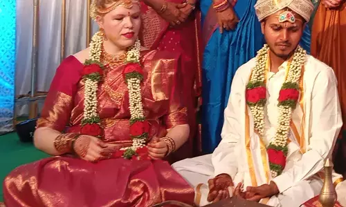 ಹಸಮಣೆಯೇರಿದ ಕುಂದಾಪುರದ ಯುವಕ, ಜರ್ಮನಿಯ ಯುವತಿ