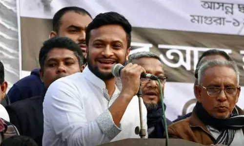 ಬಾಂಗ್ಲಾದೇಶ ಲೋಕಸಭಾ ಚುನಾವಣೆಯಲ್ಲಿ ಗೆಲುವು ಸಾಧಿಸಿದ ಕ್ರಿಕೆಟಿಗ ಶಕೀಬ್ ಅಲ್ ಹಸನ್