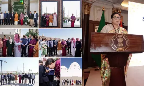 ಮದೀನಾಕ್ಕೆ ಕೇಂದ್ರ ಸಚಿವೆ ಸ್ಮೃತಿ ಇರಾನಿ ಭೇಟಿ