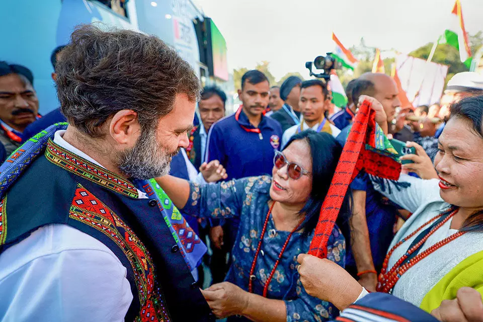 ‘ಭಾರತ್ ಜೋಡೊ ನ್ಯಾಯ ಯಾತ್ರೆ’ಯ ಎರಡನೆ ದಿನದಂದು ಜನರೊಂದಿಗೆ ಸಂವಾದ ನಡೆಸಿದ ರಾಹುಲ್ ಗಾಂಧಿ