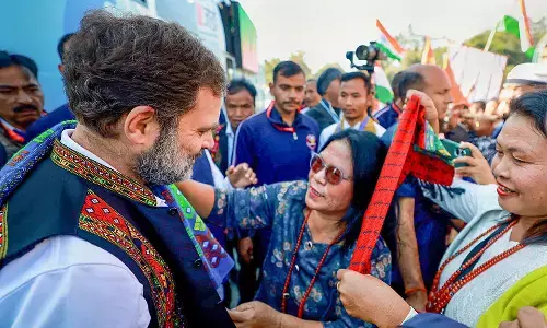 ‘ಭಾರತ್ ಜೋಡೊ ನ್ಯಾಯ ಯಾತ್ರೆ’ಯ ಎರಡನೆ ದಿನದಂದು ಜನರೊಂದಿಗೆ ಸಂವಾದ ನಡೆಸಿದ ರಾಹುಲ್ ಗಾಂಧಿ