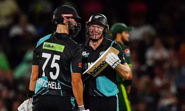 ನಾಲ್ಕನೇ ಟ್ವೆಂಟಿ-20: ಡ್ಯಾರಿಲ್ ಮಿಚೆಲ್, ಗ್ಲೆನ್ ಫಿಲಿಪ್ಸ್ ಅರ್ಧಶತಕ