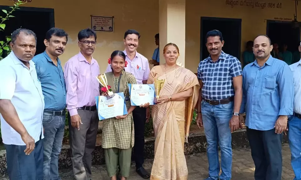 ತೆಂಗಿನಗುಂಡಿ: ಸರಕಾರಿ ಪ್ರೌಢಶಾಲೆಯ ವಿದ್ಯಾರ್ಥಿನಿ ರಾಜ್ಯಮಟ್ಟದಲ್ಲಿ ಪ್ರಥಮ